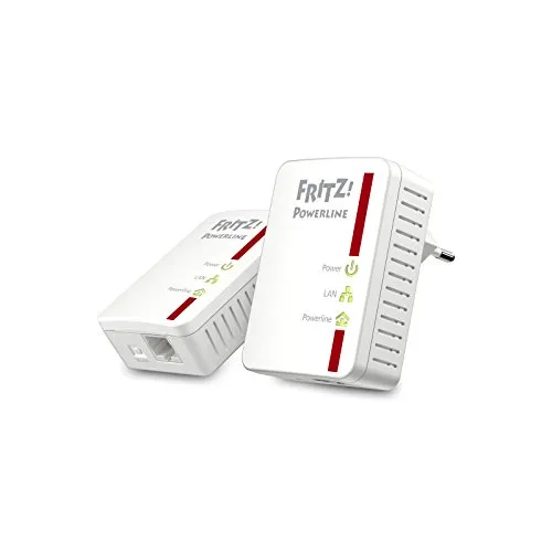 AVM Fritz!Powerline 510E Set - 500 Mbit/s Powerline Adapter, schnelle und sichere Netzwerkverbindung über Stromleitung für alle Geräte im Haushalt
