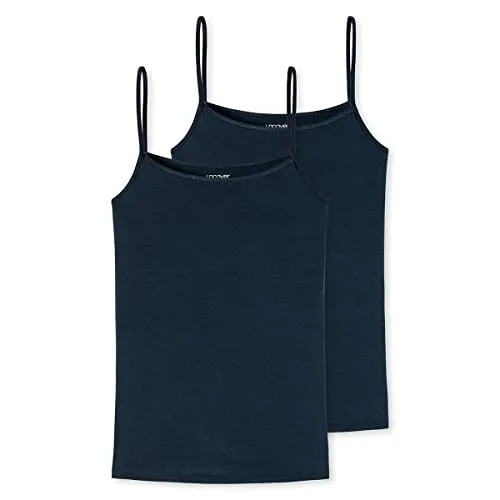 Uncover by Schiesser - Damen - Spaghettitop - 2er Pack (XL Dunkelblau)