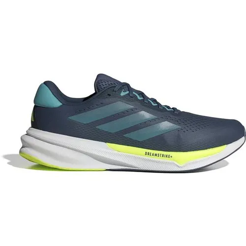 adidas Supernova Stride 2 Neutralschuh Herren - Blaugrau, Mint, Größe 46 2/3 - Laufschuhe mit Dreamstrike+ Dämpfung für reaktive, komfortable Läufe und atmungsaktivem Obermaterial für ein frisches Fußklima – ideal für Einsteiger und Freizeitläufer.