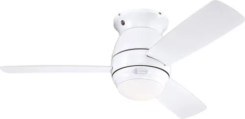 Westinghouse Deckenventilator Halley 72180, Ø112cm mit Beleuchtung - Ventilatoren für niedrige Decken, mit Fernbedienung und wendbaren Flügeln in Weiß/Ahorn für individuellen Stil. Spart bis zu 30% Heizkosten im Winter.