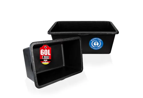 BigDean Mörtelkasten Mörtelwanne 60 L Eckig Miniteich Baueimer Made in Germany, (Set, 1-tlg., Mörtelwanne), Vielseitig, Speiswanne, Mörtelwanne, Zementwanne, Mini Teich.