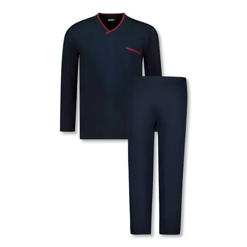 ADAMO Pyjama lang Navy von Adamo