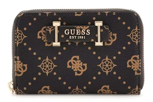 GUESS Geldbörse Silia SLG Medium Zip Around Dunkelbraun von GUESS