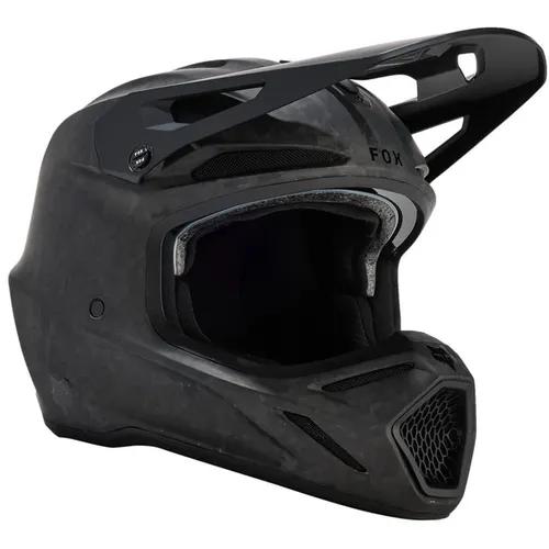 FOX V3 RS Carbon Solid MIPS Motocross Helm 2XL - Motorradhelm mit MIPS® Schutzsystem für optimale Sicherheit und Kühlung. Leichte 4K-Karbonfaserschale bietet hohen Komfort bei maximalem Schutz.