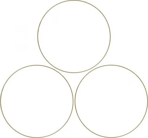 Goldener Deko-Ring Metallring Ø20,5cm Set von 6 für DIY-Dekoration, 6 Stück