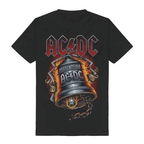AC/DC - Hells Bells Flames T-Shirt XXL - Stylisches AC/DC T-Shirt im XXL-Format mit auffälligem Hells Bells Flames Design. Ideal für Fans und Musikliebhaber, perfekt für Freizeit und Konzerte.