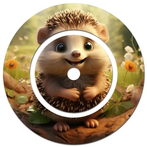 yabaduu Schutzfolie Süße Tiere kompatibel mit Toniebox Lauscher Station Aufkleber personalisierbar Zubehör für Kinder Spielzeug passgenau selbstklebend Y046 (Nr. 56 Igel, Ladestation Folie)