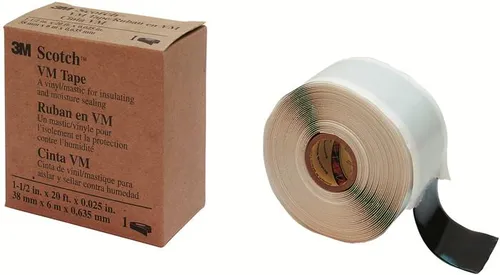 3M Scotch VM386 Selbstverschweißendes Buthyl-Kautschuk-Band, schwarz, 38 mm x 6 m - Silikon- & Kautschukbänder, dauerflexibel und robust – ideal für Kabelmantelreparaturen und zuverlässigen Schutz.