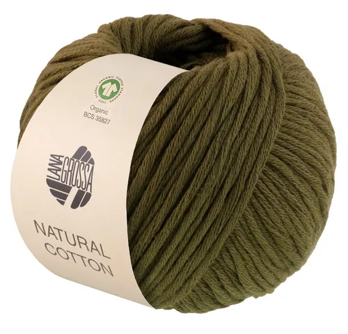 LANA GROSSA NATURAL COTTON Häkelwolle, 80 m (Bio-Baumwollgarn in Millefili-Zwirnung), 50 g