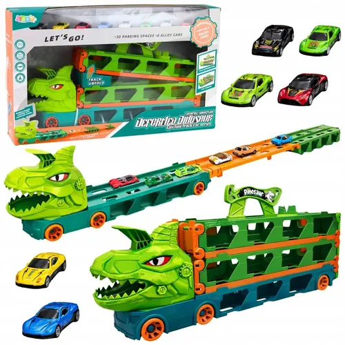 Wisam Lernspielzeug Dinosaurier-Truck mit Federn und Schienen