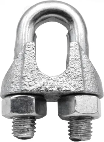 Design61 10x Drahtseilklemme 9,5mm verzinkt Seilklemme Bügelklemmen Bügelseilklemme Klemme Drahtseil für Befestigung von Seilen Sonnensegeln Stahlkabel Stahldraht Stahlseil