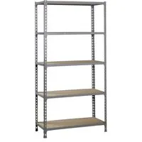 PROREGAL Schwerlastregal Big Muli 200 x 110 x 30 cm - 5 Fachböden mit 200 kg Traglast - Robustes Steckregal für Werkstatt und Lager mit verstellbaren Fachböden und bis zu 200 kg Traglast pro Ebene. Ideal für industrielle Anwendungen.