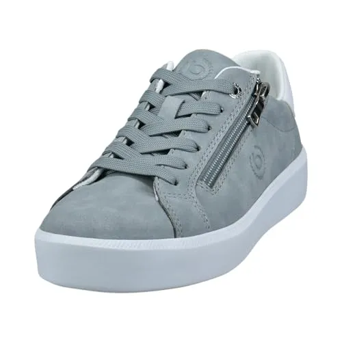 Bugatti Damen Sandaletten - Bequeme Sommerschuhe in Light Grey/White - Damen-Sneaker mit flachem Absatz für optimalen Tragekomfort, ideal für warme Sommertage und Freizeitaktivitäten.