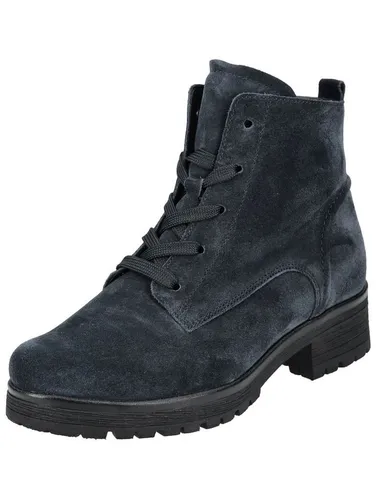 GABOR Schnürstiefelette Damen blau 38 - Wanderschuhe für Damen. Bequeme Schnürstiefelette aus hochwertigem Rauleder mit stylishen Blockabsatz (4,5 cm) und praktischer Schnürung für optimalen Halt.