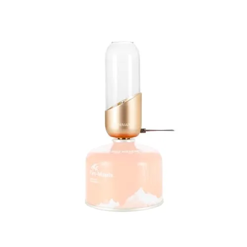 Fire-Maple Camping Gaslaterne Glas Stahl Aluminium Propan oder Isobutanbrennstoff Einstellbare Helligkeit Campinglaterne Keine Mantel erforderlich Campingausrüstung Notwendigkeit für Notfälle Orange