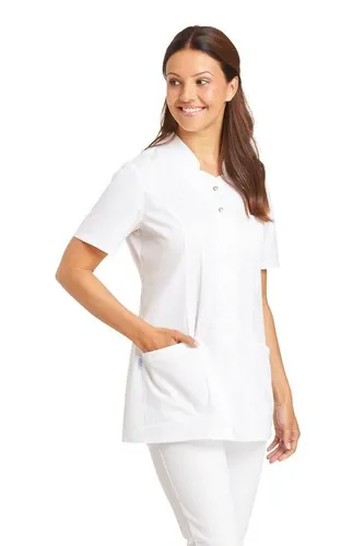 Kasack Damen weiß 08/2505/01 - Größe 44 - Arbeits- & Schutzkleidung, pflegeleichter und komfortabler Kasack für den professionellen Einsatz in der Gastronomie oder im Gesundheitswesen.