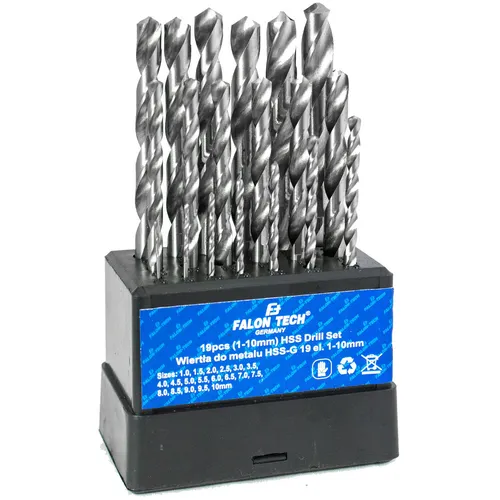 HSS Spiralbohrer Satz Metall Bohrer Set  Bohrersatz 19tlg.1-10mm (HSS-19)