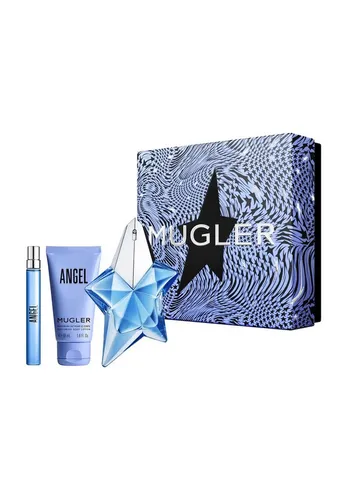 Mugler Pflege-Geschenkset Duft-Set ANGEL, 3-tlg. - Gesichtspflege-Set mit Eau de Parfum und Bodylotion, ideal für verführerische Düfte und intensive Feuchtigkeitspflege.