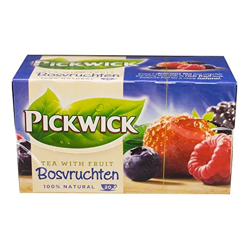 Pickwick Waldfruchttee - Aromatisierter Schwarztee mit Waldfrüchten - Tees, köstlicher Schwarztee mit Himbeeren, Erdbeeren, Brombeeren und Heidelbeeren für ein fruchtiges Geschmackserlebnis. Ideal für entspannte Nachmittage oder Teestunden mit Freunden.