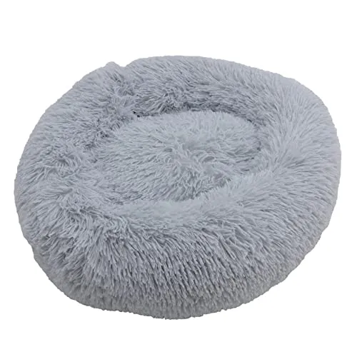 ESTEXO Hundebett Hundekissen Hundekorb Haustierbett Katzenbett Tierbett Plüsch Hundesofa Kissen Grau 40x40x15 cm