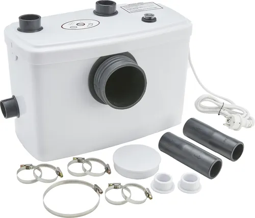 Arebos Hebeanlage Abwasser 600W - Wasserpumpen – Leistungsstarke Hebeanlage mit 600W Motor, ideal für WC, Dusche und Waschbecken, fördert bis zu 100 l/min bis 7m hoch, leiser und wartungsfreier Betrieb.