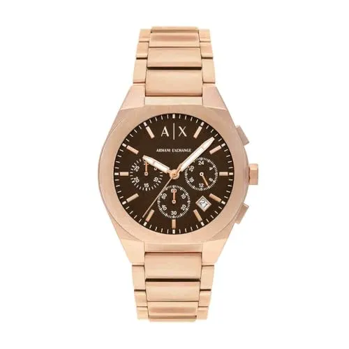 Armani Exchange Chronograph AX4188 Edelstahl - Elegante Armbanduhr - Armbanduhren für Herren mit roségoldenem Design und präzisem Chronographen-Mechanismus für stilvolle Zeitmessung.