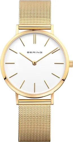 BERING Damen Uhr Quarz - Classic Collection aus Edelstahl mit Saphirglas - Elegante Armbanduhr für Damen, kratzfestes Saphirglas und 3 ATM Wasserdichtigkeit, inspiriert von der Schönheit der Arktis.