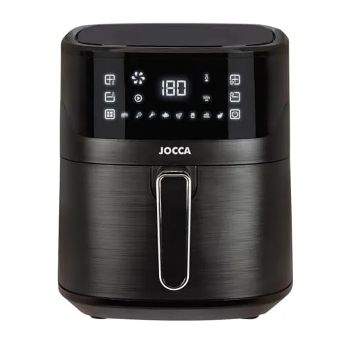 Jocca Heißluftfritteuse 6,5 l | Fettfrei Kochen | Timer 1–60 Min | Temperatur 80–200°C | Automatische Abschaltung
