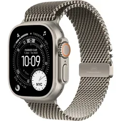 Apple Watch Ultra 3 GPS + Cellular 49mm - Titan-Gehäuse und Milanese Loop - Smartwatch mit Touch OLED Display, 42 Stunden Akkulaufzeit und schnellem Induktionsladen für ultimativen Komfort und Stil.
