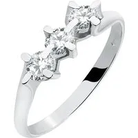 CHRIST Diamantring 585er Weißgold mit 3 Diamanten - Eleganter Diamantring aus 585er Weißgold, verziert mit 3 brillanten Diamanten, die wie funkelnde Sterne strahlen. Perfekt für besondere Anlässe oder als zeitloses Schmuckstück.