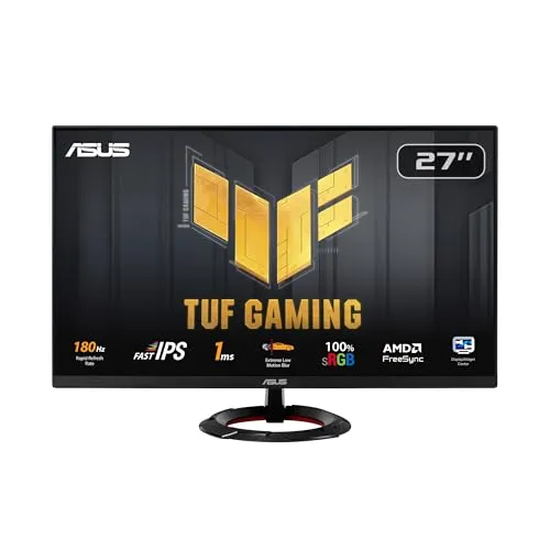 TUF Gaming VG279Q3R: 27 Zoll FullHD Gaming-Monitor mit 180Hz - Monitore: 27 Zoll Fast-IPS Gaming-Monitor mit 1 ms Reaktionszeit und 180Hz für flüssiges Gameplay und beeindruckende Bildqualität.