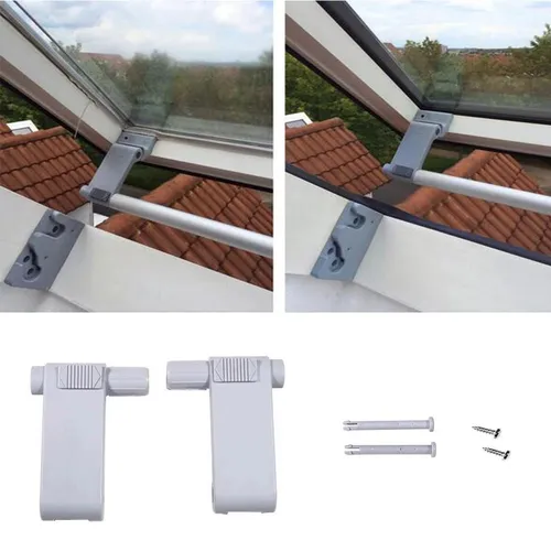 Plastik Parts Dachfenster Braas Atelier Griffhebel Typ BA AF - Dachfenster Zubehör in grau, bietet eine langlebige und robuste Lösung für Ihre Fensterbedienung.