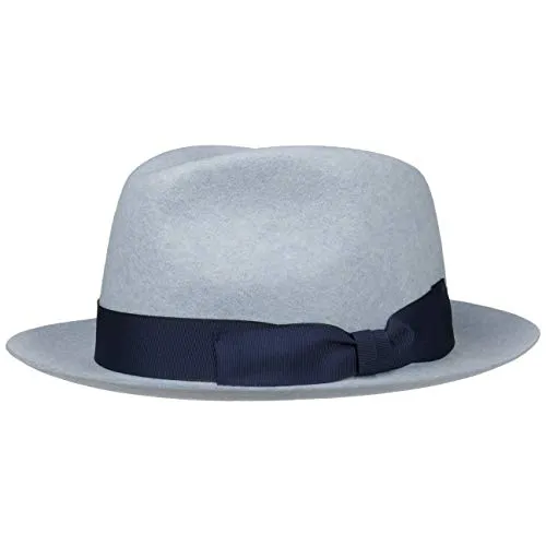 Lipodo Morten Filzhut - Eleganter Wollfilzhut Made in Italy - Fedora & Trilby-Hüte für Herren, aus 100% Wollfilz für idealen Tragekomfort und zeitlose Eleganz. Die schicke Ripsbandgarnitur rundet das stilvolle Design ab.