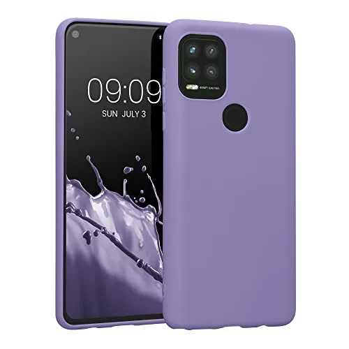 kwmobile Handyhülle für Motorola Moto G Stylus 5G Hülle - TPU Case - Kabelloses Laden - Schutzhülle Cover in Veilchen Lila