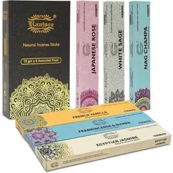 Räucherstäbchen Bio 15g 6er Pack Nag Champa Jasmin Raajsee Pack 2