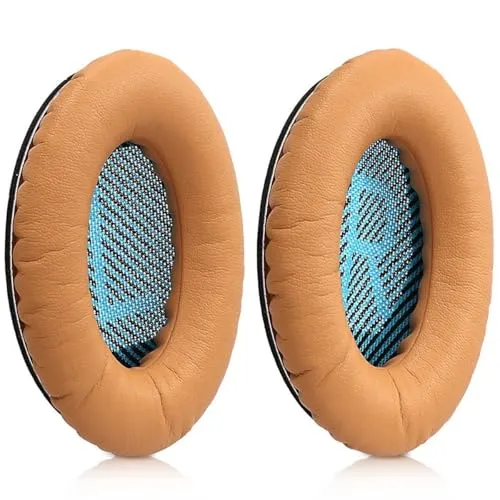 Ersatz Ohrpolster für Bose QC25 QC15 QC2 AE2 AE2i AE2w SoundTrue AEII SoundLink AEII Kopfhörer von MMOBIEL – Weiche Memory-Schaum Ohrpolster – Geräuschisolierende Ersatzpolster – Khaki