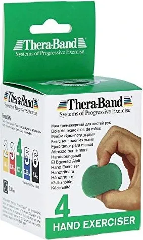 THERA-BAND Handtrainer mittel grün 1 St - Fitness-Kleingeräte für gezieltes Handtraining, verbessert Kraft und Beweglichkeit, ideal für Rehabilitation und Sport.
