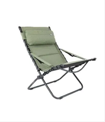 Crespo AP/262-TC Lounger, grün - Camping-Möbel, dreifach verstellbare Sonnenliege mit ergonomischer Form für maximalen Komfort und wasserabweisendem, pflegeleichtem Stoff.
