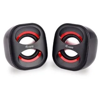 Equip Mini USB Lautsprecher f. Notebook u. PC, schwarz/rot in rot von Equip