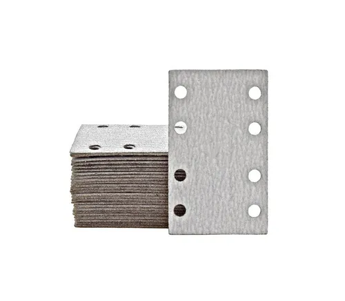 MioTools Schleifpapier 133 x 80 mm 8-Loch Klett-Schleifblätter für Schwingschleifer, Normalkorund, 50 Stk., K150