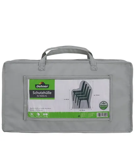 Dehner Gartenmöbel-Schutzhülle für Gartenstuhl - Sitzgruppen-Schutzhüllen aus wasserabweisendem Polyester, schützt Ihre Gartenstühle vor Witterungseinflüssen und sorgt für lange Lebensdauer.