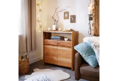SIT-Möbel Albera Kommode 90 x 40 x 90 cm - Akazie Natur - Elegante Kommode aus Akazienholz, bietet viel Stauraum und verleiht Ihrem Wohnraum einen natürlichen Look.