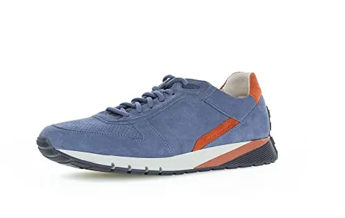 Pius Gabor Herren Sneaker Low,Halbschuhe,zertifiziertes Leder,Wechselfußbett,Superflex Sohle,schnürschuhe,schnürer,Sky/Mango,42.5 EU / 8.5 UK