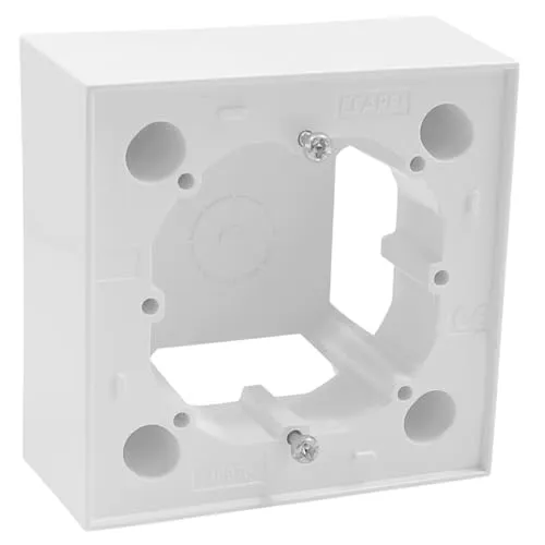 WITTKOWARE Elektroinstallation Schalter-/Steckdosenprogramm LOGUS 90 signalweiß, Aufputzgehäuse für Schalter/Steckdosen oder andere UP-Geräteeinsätze, 1-fach
