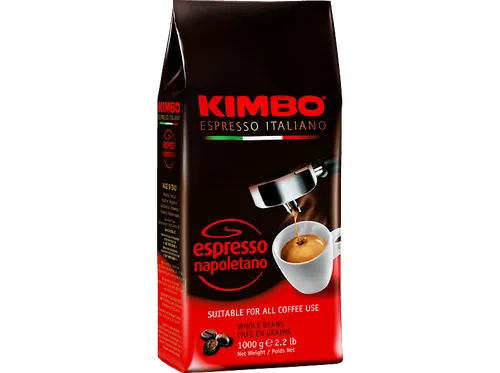 KIMBO Espresso Napoletano Kaffeebohnen - Kaffee mit 80% Arabicabohnen und 20% Robustabohnen, traditionell geröstet für einen intensiven Geschmack und eine phänomenale Crema – ideal für Milchkaffees.