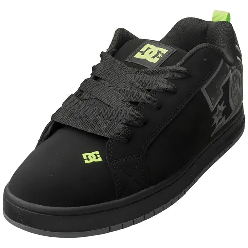 DC Shoes Court Graffik Black/Grey/Lime Größe EU 43 - Stylische DC Shoes Court Graffik Sneaker in Schwarz, ideal für lässige Looks. Mit abriebfester Gummisohle und bequemem Schnürverschluss – perfekt für den Alltag.