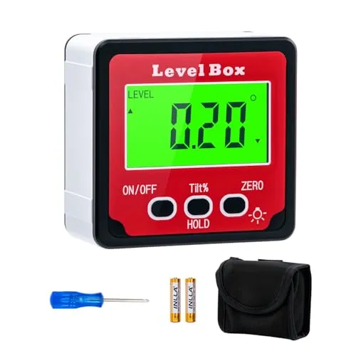 Tolesum Digitaler Winkelmesser Inklinometer mit Magnetfuß
