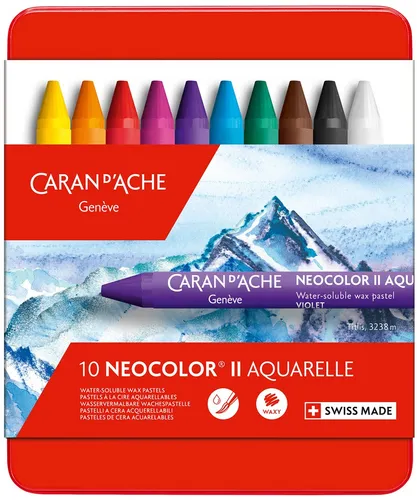 CARAN D'ACHE Aquarell-Wachsmalstift NEOCOLOR II 10er Etui von Caran d'Ache