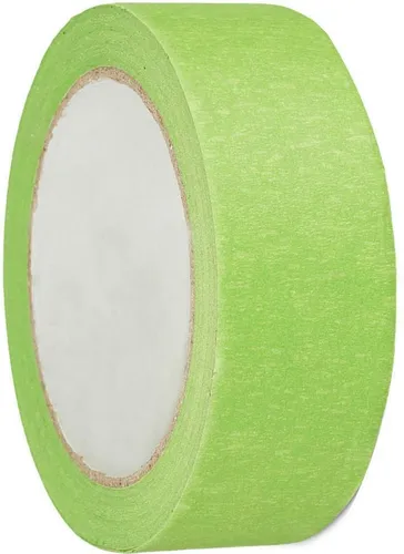 Perfekter Schutz beim Malern: 2er Set Profi Feinkreppband Grün für saubere Kanten, 38 mm x 50 m pro Rolle