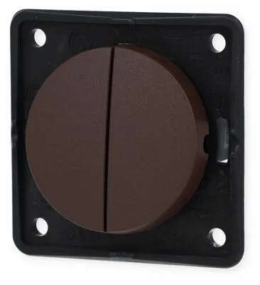 Berker Integro Flow/Pure Serienschalter, braun, 12/230V von Berker